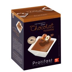 Budino proteico al cioccolato e nocciola. 7 porzioni x 27g